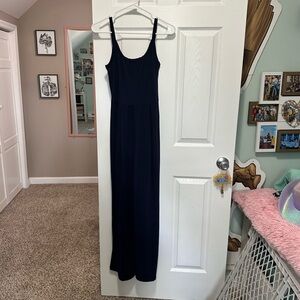 Shein Navy Blue open back cotton jumpsuit size L